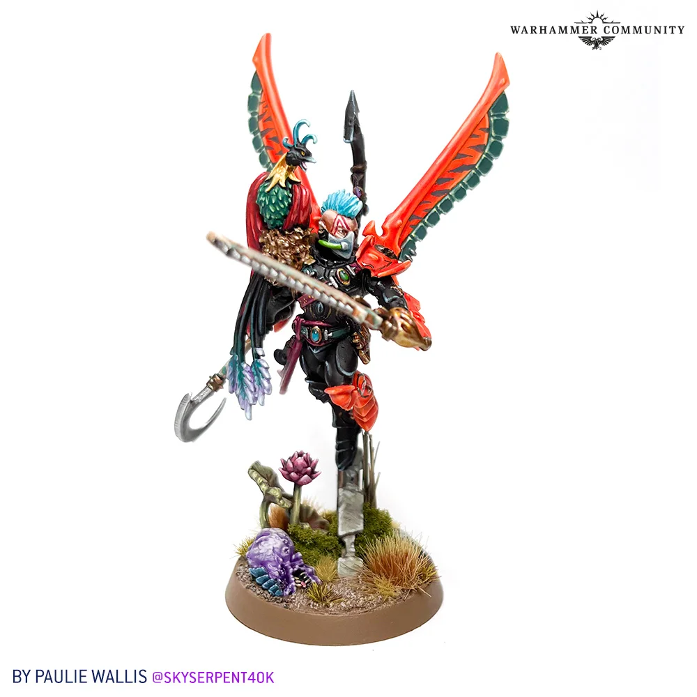 Corsarios Aeldari pintados por la Comunidad Warhammer