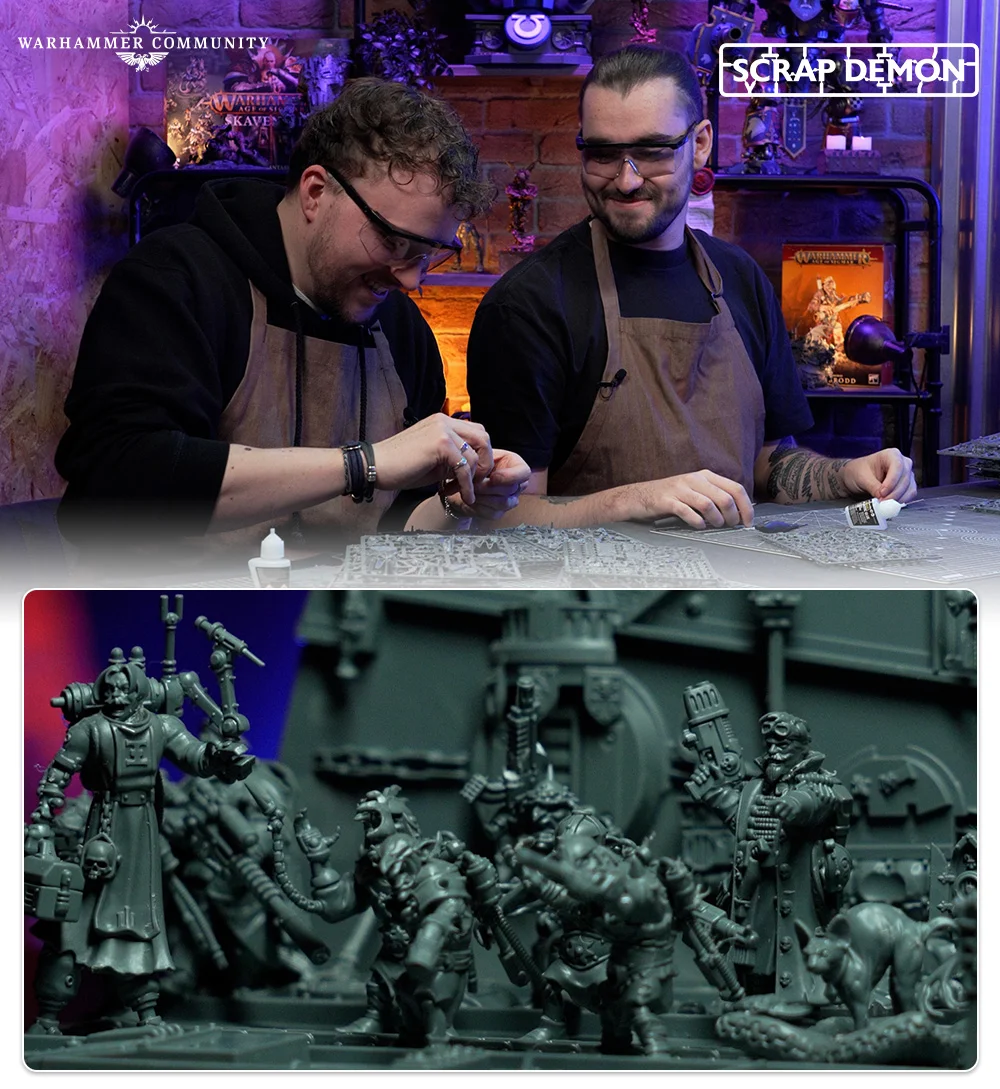 Cuatro concursantes ponen a prueba su creatividad para crear Rogue Traders y séquitos en Scrap Demon